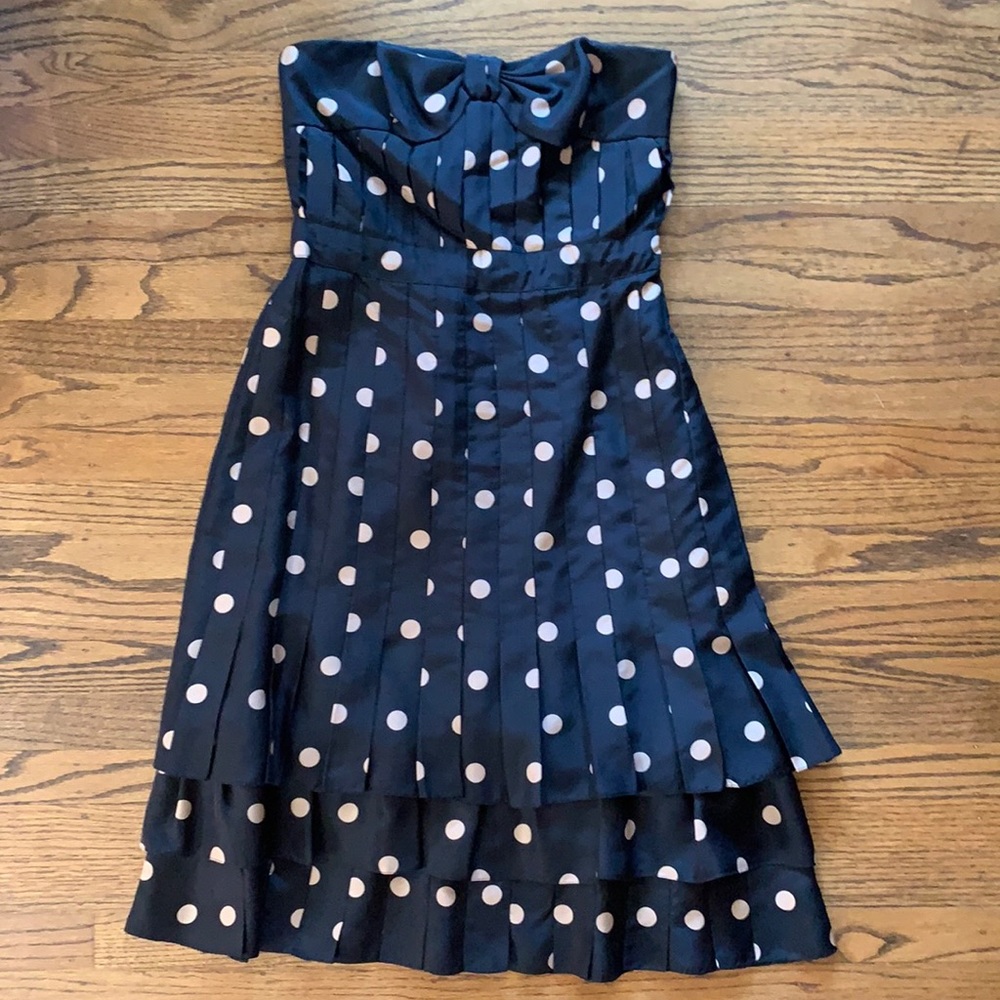 Marc Jacobs strapless Polk a dot dress
